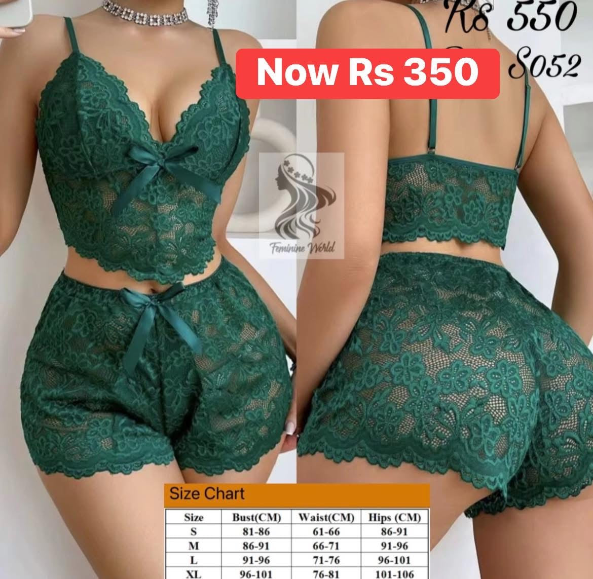 Green Lace 2-piece Set